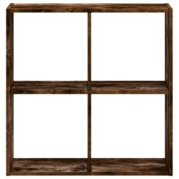 Berkfield Home Bookcase Smoked Oak 68.5x32x68.5 cm Engineered Wood in Brown - thumbnail 4