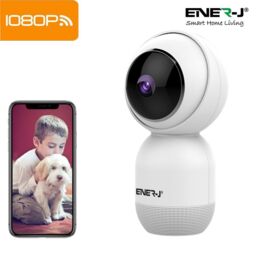 ENER-J Smart WiFi Indoor Security Camera 1080P HD Pan-Tilt with Night Vision & 2-Way Audio - White - Size: 10 inches - thumbnail 3