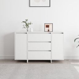 Berkfield Home Sideboard White 120x41x75 cm Engineered Wood - Size: 120 x 41 x 75 cm - thumbnail 4