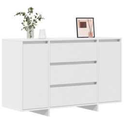 Berkfield Home Sideboard White 120x41x75 cm Engineered Wood - Size: 120 x 41 x 75 cm - thumbnail 3