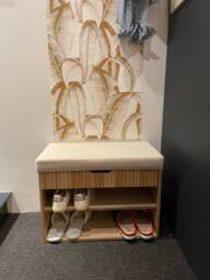 Nordlys Shoe Storage Entryway Furniture 2 Shelves 1 Wooden Chest in Beige - thumbnail 9