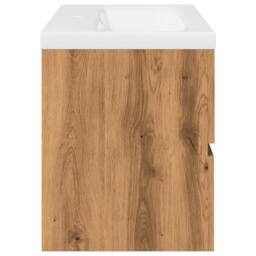 Berkfield Home Sink Cabinet with Built-in Basin Artisan Oak 101x39.5x49 cm in Brown - thumbnail 7