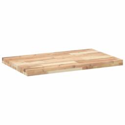 Berkfield Home Versatile Bathroom Vanity Top Untreated 160x50x4 cm Solid Wood Acacia in Brown - Size: 160 x 50 x 4 cm - thumbnail 6