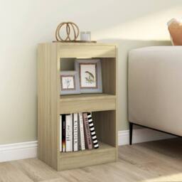 Berkfield Home Book Cabinet/Room Divider Sonoma Oak 40x30x72 cm in Light Sand - Size: 40 x 30 x 72 cm - thumbnail 2