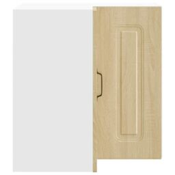 Berkfield Home Kitchen Wall Corner Cabinet Kalmar Sonoma Oak Engineered Wood in Brown - thumbnail 6