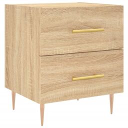 Berkfield Home Bedside Cabinets 2 pcs Sonoma Oak 40x35x47.5 cm Engineered Wood in Brown - thumbnail 5