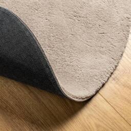 Berkfield Home Rug HUARTE Short Pile Soft & Washable Sand √ò 120 cm in Taupe - Size: Medium - thumbnail 5