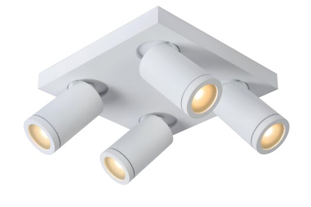 Lucide 'TAYLOR' Dimmable Stylish Tiltable Bathroom LED Ceiling Spotlight GU10 in White - image 1