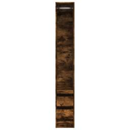Berkfield Home Wardrobe Smoked Oak 30x50x200 cm Engineered Wood in Brown - Size: 30 x 50 x 200 cm - thumbnail 4