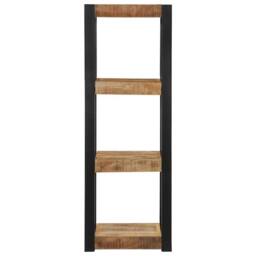 Berkfield Home Wall Shelf 35x35x100 cm Solid Rough Wood Mango in Brown - Size: 35 x 35 x 100 cm - thumbnail 3