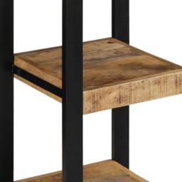 Berkfield Home Wall Shelf 35x35x100 cm Solid Rough Wood Mango in Brown - Size: 35 x 35 x 100 cm - thumbnail 6