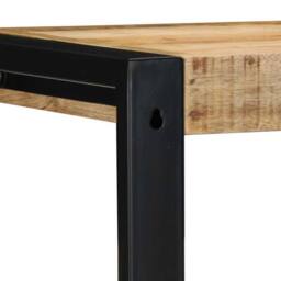 Berkfield Home Wall Shelf 35x35x100 cm Solid Rough Wood Mango in Brown - Size: 35 x 35 x 100 cm - thumbnail 7