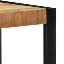 Berkfield Home Wall Shelf 35x35x100 cm Solid Rough Wood Mango in Brown - Size: 35 x 35 x 100 cm - thumbnail 5