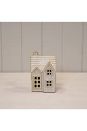KDMD Cosy Ceramic LED House in Neutral in Off-White - thumbnail 2