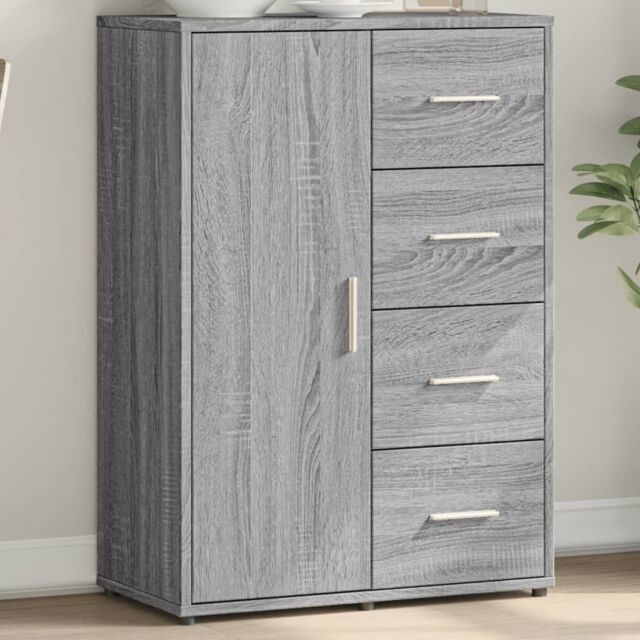 Berkfield Home Sideboard Grey Sonoma 60x31x84 cm Engineered Wood - Size: 60 x 31 x 84 cm - image 1