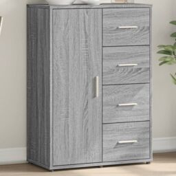 Berkfield Home Sideboard Grey Sonoma 60x31x84 cm Engineered Wood - Size: 60 x 31 x 84 cm - thumbnail 1