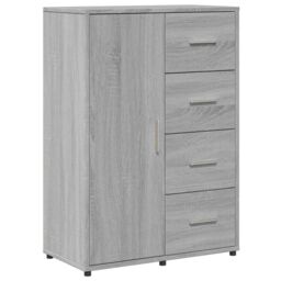 Berkfield Home Sideboard Grey Sonoma 60x31x84 cm Engineered Wood - Size: 60 x 31 x 84 cm - thumbnail 2