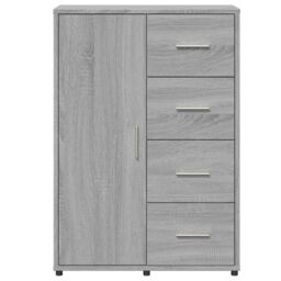 Berkfield Home Sideboard Grey Sonoma 60x31x84 cm Engineered Wood - Size: 60 x 31 x 84 cm - thumbnail 5