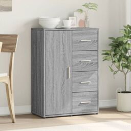Berkfield Home Sideboard Grey Sonoma 60x31x84 cm Engineered Wood - Size: 60 x 31 x 84 cm - thumbnail 3