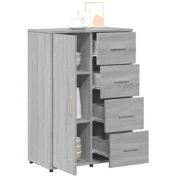 Berkfield Home Sideboard Grey Sonoma 60x31x84 cm Engineered Wood - Size: 60 x 31 x 84 cm - thumbnail 4