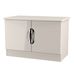 Ready Assembled 2 U Holborn Compact 2 Door TV & Media Unit (Ready Assembled) in Taupe - Size: Medium - thumbnail 4