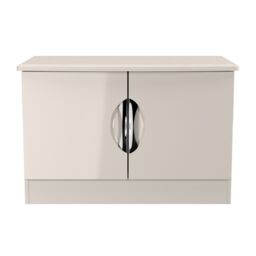 Ready Assembled 2 U Holborn Compact 2 Door TV & Media Unit (Ready Assembled) in Taupe - Size: Medium - thumbnail 2
