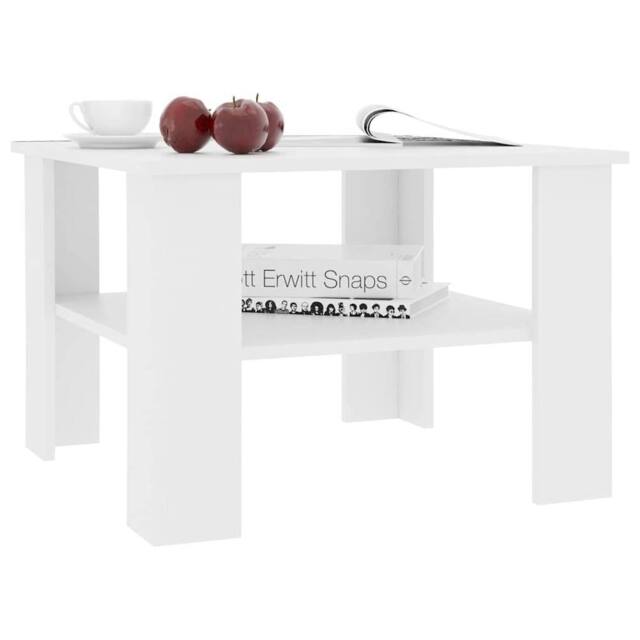 Berkfield Home Modern Coffee Table White 60x60x42 cm Engineered Wood - Size: 60 x 60 x 42 cm - image 1
