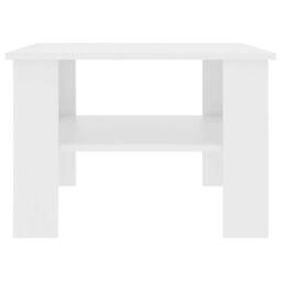 Berkfield Home Modern Coffee Table White 60x60x42 cm Engineered Wood - Size: 60 x 60 x 42 cm - thumbnail 4