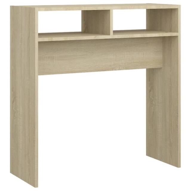 Berkfield Home Console Table Sonoma Oak 78x30x80 cm Engineered Wood in Light Tan - Size: 78 x 30 x 80 cm - image 1