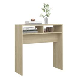 Berkfield Home Console Table Sonoma Oak 78x30x80 cm Engineered Wood in Light Tan - Size: 78 x 30 x 80 cm - thumbnail 4