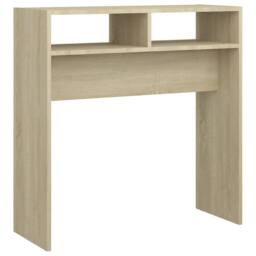 Berkfield Home Console Table Sonoma Oak 78x30x80 cm Engineered Wood in Light Tan - Size: 78 x 30 x 80 cm