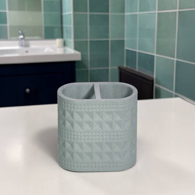 Showerdrape Maison Soft Green or White Shimmer Toothbrush Holder - image 1