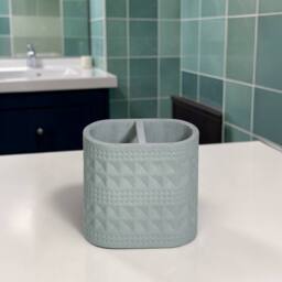 Showerdrape Maison Soft Green or White Shimmer Toothbrush Holder - thumbnail 1