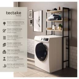tectake Bathroom Shelf With 3 Tiers Seattle in Light Oak - thumbnail 2