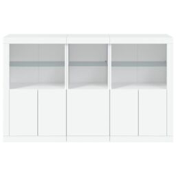 Berkfield Home Sideboard with LED Lights White 162x37x100 cm - Size: 162 x 37 x 100 cm - thumbnail 6