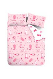 Sassy B 'Cowgirl Boot' Reversible Duvet Cover Set in Pink - Size: Single - thumbnail 5