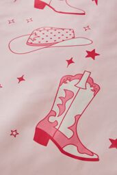 Sassy B 'Cowgirl Boot' Reversible Duvet Cover Set in Pink - Size: Single - thumbnail 4