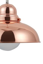 Orsina Chrome Finish Bowl Shaped Pendant Light, Ceiling Lamp With Reflective Exterior, Polished Pendant Lighting in Gold - thumbnail 4