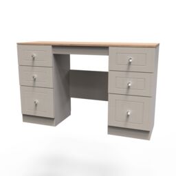 Ready Assembled 2 U Norton Double Pedestal Desk (Ready Assembled) in Taupe - Size: Large - thumbnail 3