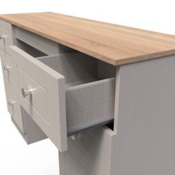 Ready Assembled 2 U Norton Double Pedestal Desk (Ready Assembled) in Taupe - Size: Large - thumbnail 5