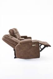 More4Homes Ashton Electric Recliner 2 Seater Sofa Technology Fabric With Speakers & USB-C Charging in Brown - thumbnail 4