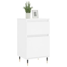 Berkfield Home Sideboards 2 pcs White 40x35x70 cm Engineered Wood - Size: 40 x 35 x 70 cm - thumbnail 3