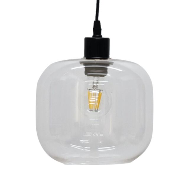 First Choice Lighting Bletch - Clear Glass Easy Fit Pendant Shade - image 1