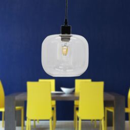 First Choice Lighting Bletch - Clear Glass Easy Fit Pendant Shade - thumbnail 4