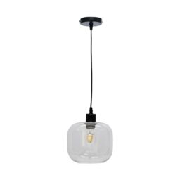 First Choice Lighting Bletch - Clear Glass Easy Fit Pendant Shade - thumbnail 2