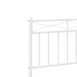Berkfield Home Metal Bed Frame with Headboard White 150x200 cm King Size - thumbnail 9