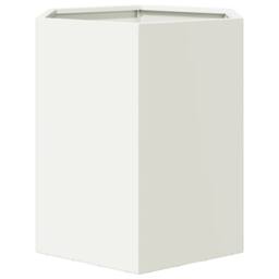 Berkfield Home Durable Garden Planter 2 pcs White Hexagon 46x40x45 cm Steel - Size: 46 x 40 x 45 cm - thumbnail 8