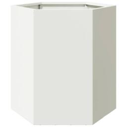 Berkfield Home Durable Garden Planter 2 pcs White Hexagon 46x40x45 cm Steel - Size: 46 x 40 x 45 cm - thumbnail 6