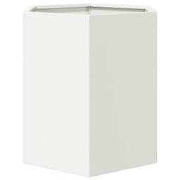 Berkfield Home Durable Garden Planter 2 pcs White Hexagon 46x40x45 cm Steel - Size: 46 x 40 x 45 cm - thumbnail 7