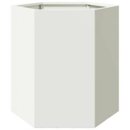 Berkfield Home Durable Garden Planter 2 pcs White Hexagon 46x40x45 cm Steel - Size: 46 x 40 x 45 cm - thumbnail 9